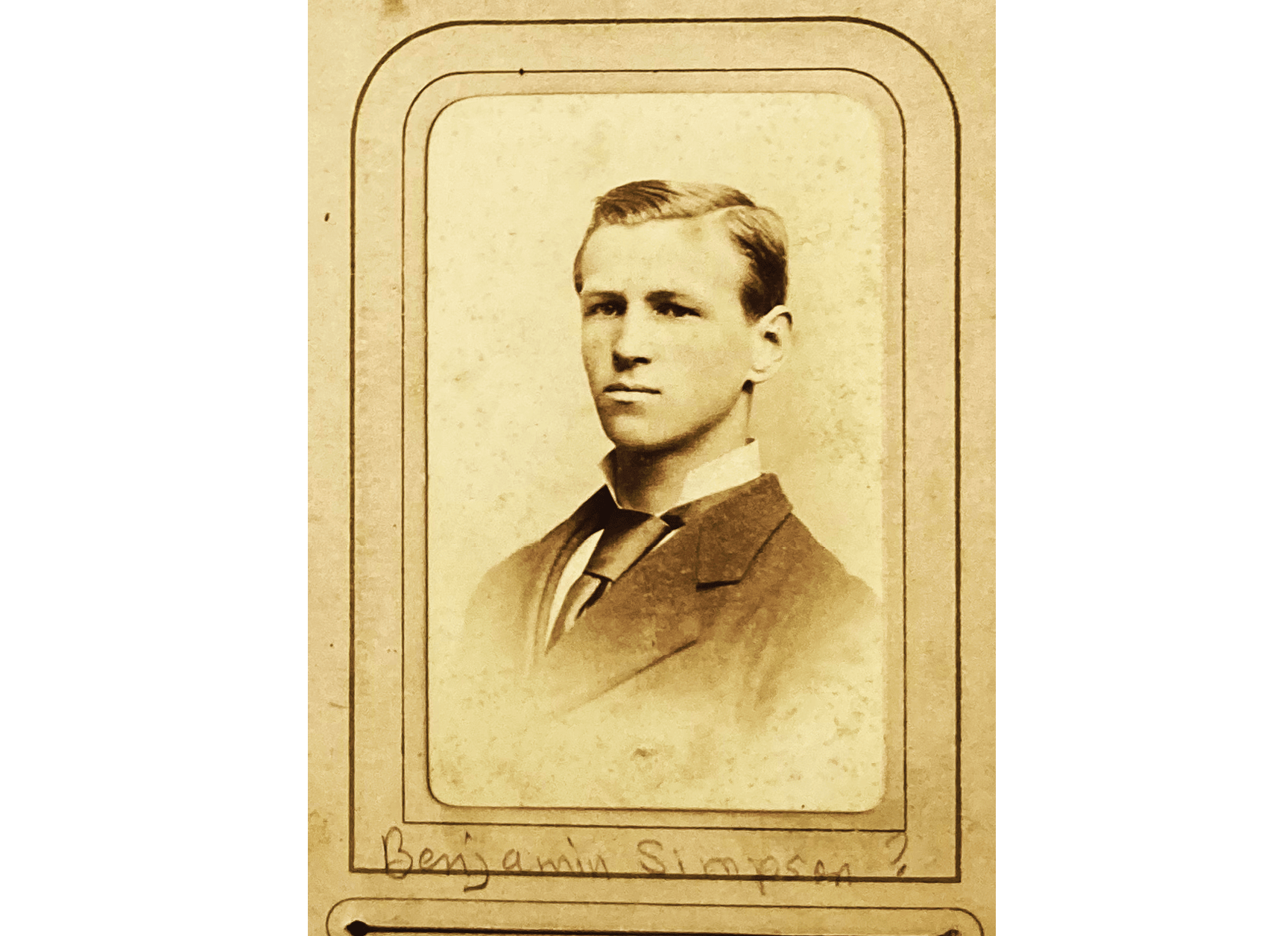 A man wearing a suit and tie is the subject of this vintage photograph. AI generated content